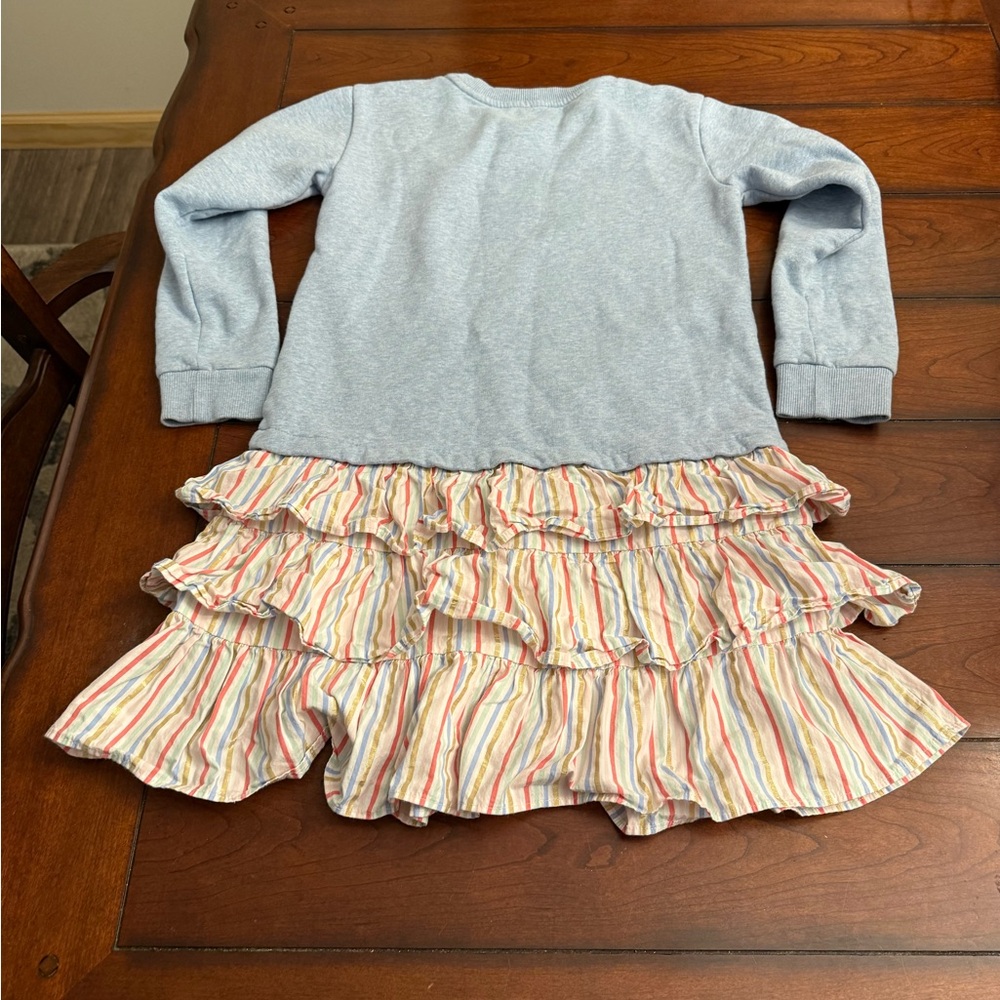 Vineyard Vines‎ Blue Sweater with Striped Ruffle Skirt - Picture 5 of 5